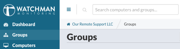 Groups Screen Shot