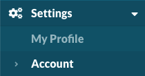 Settings > Account