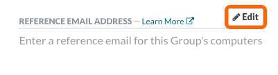 Edit Group Reference Email