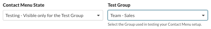 Enable Contact Menu For Testing