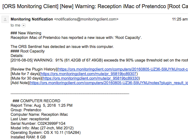 Example Plain Text Email