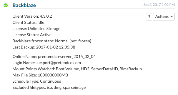 Backblaze Plugin