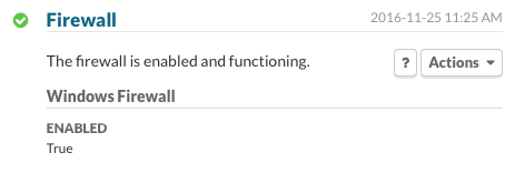 Firewall: The firewall is enabled and functioning.