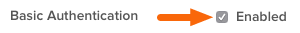 Enable Basic Authentication