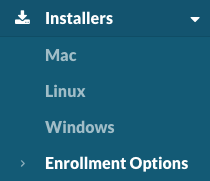 Installers > Enrollment Options