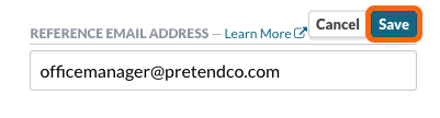 Save Group Reference Email