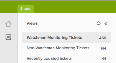 Example View layout in Zendesk