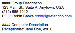 Example Plain Text Ticket