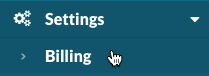 Settings > Billing