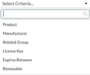 Select Criteria