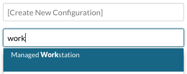 Select Configuration Type