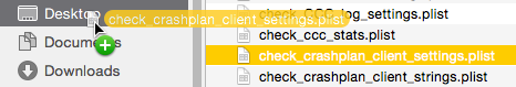 Drag a copy of the settings plist to the Desktop
