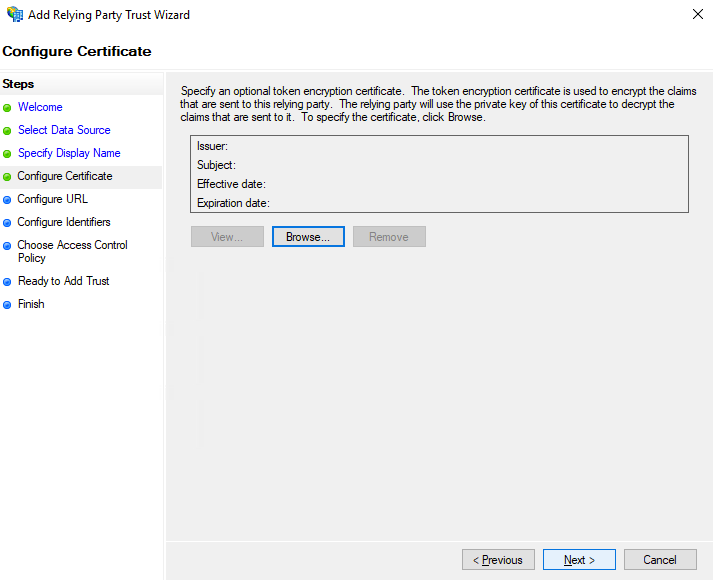 Configure Certificate
