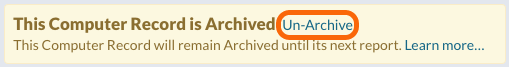 Archived Computer Record Banner