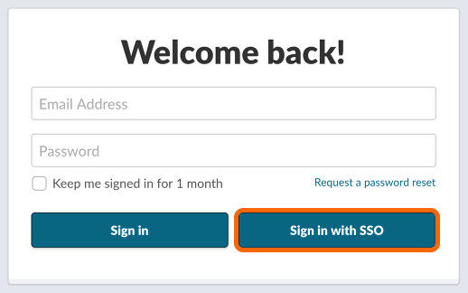 Login Page with SAML SSO