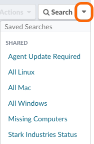 Recalling Saved Searches