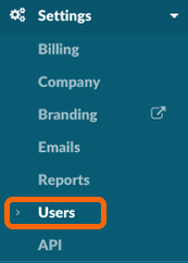Click 'Users' Under 'Settings' in Your Dashboard