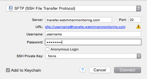 Mac: Cyberduck settings