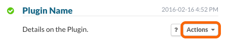 Example Plugin Actions Button