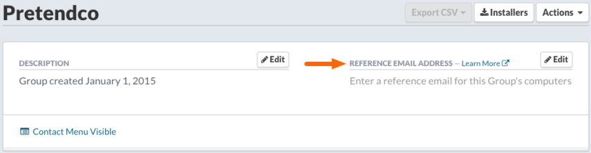 Locate Group Reference Email