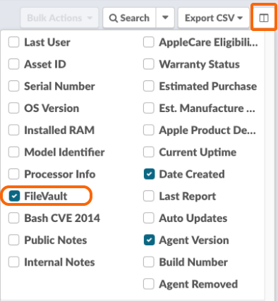 Organizing by FileVault Status