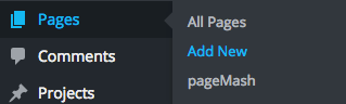 WordPress: Add New Page