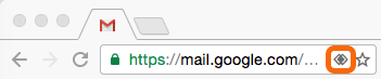 Click the gray double diamonds in Google Chrome