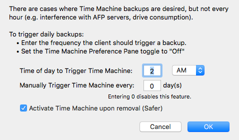 Additional Time Machine Functionality