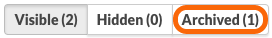 Visible Hidden Archived lists