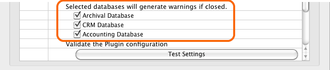 De-select databases which are expected to close.