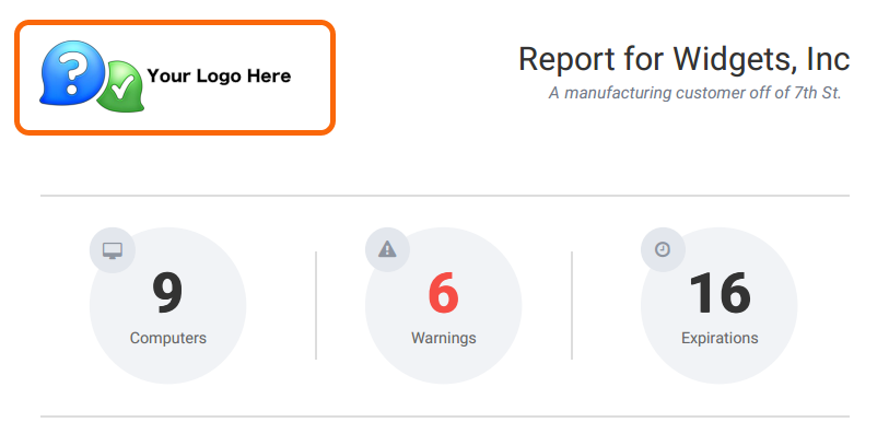 PDF Report Branding