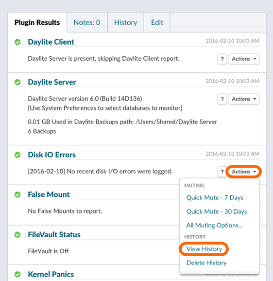 How to View Plugin History