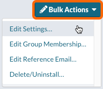 Bulk Actions > Edit Settings...