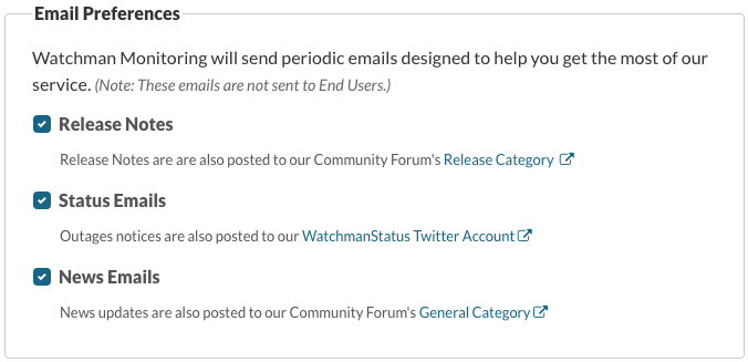 Email Preferences
