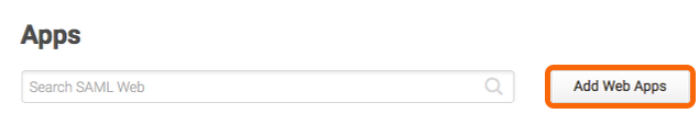 Click Add Web Apps button