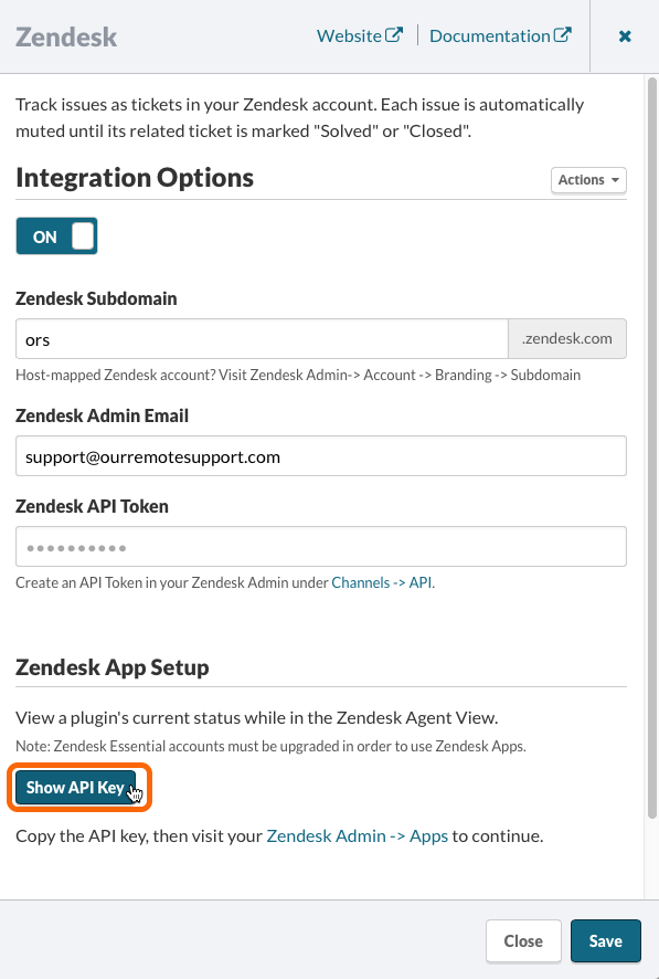 Watchman Monitoring Zendesk Integration