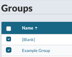 Select the Group or Groups to Delete